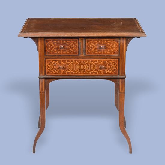 A Fine Marquetry Side Table By Collinson & Lock